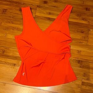 Women's Orange Wrap Top